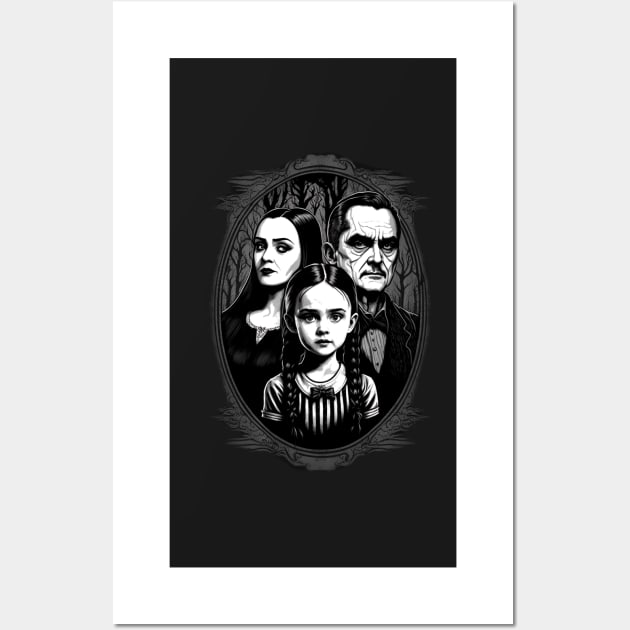 ADDAMS Family, Wednesday-inspired design, Wall Art by Buff Geeks Art